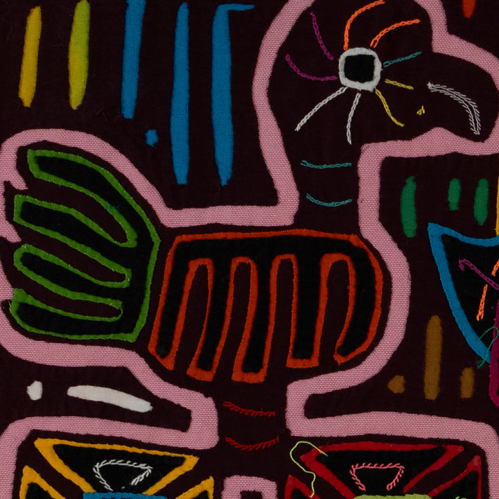 Burgundy And Pink Jungle Bird On Wheels Mola