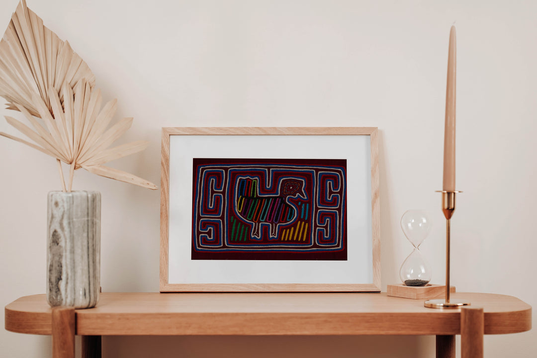 Classic Maroon Blue And White Duck Mola