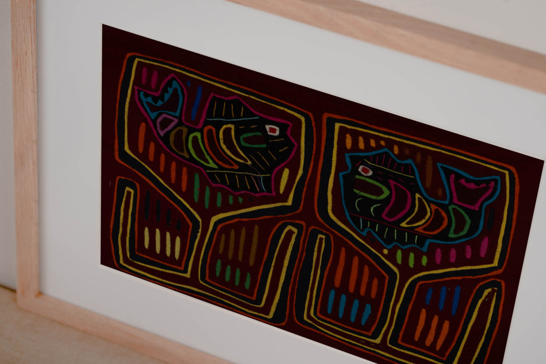 Traditional Maroon Orange And Yellow Fish Mola