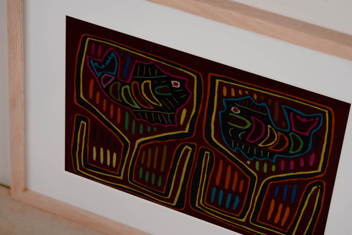 Traditional Maroon Orange And Yellow Fish Mola