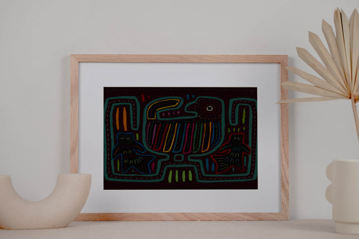 Traditional Burgundy And Green Bird and Fishy Ghost Mola
