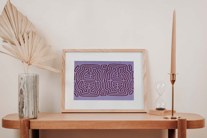 Purple And Maroon Classic Design Mola