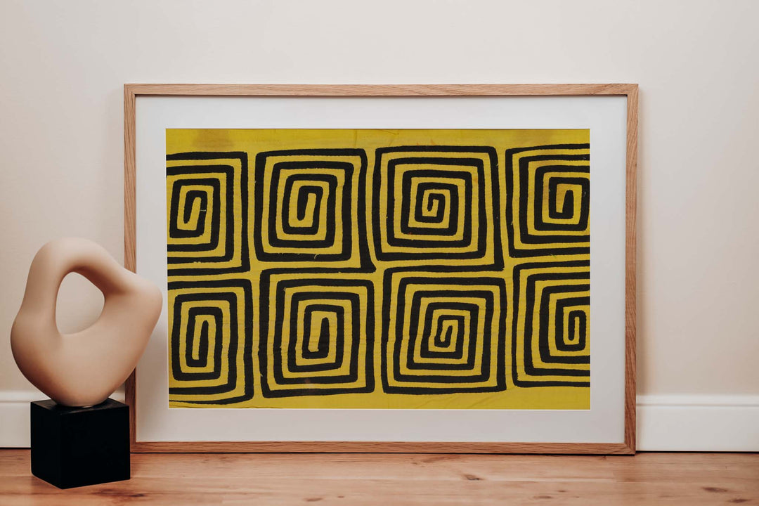 Vintage Yellow And Black Classic Design Mola