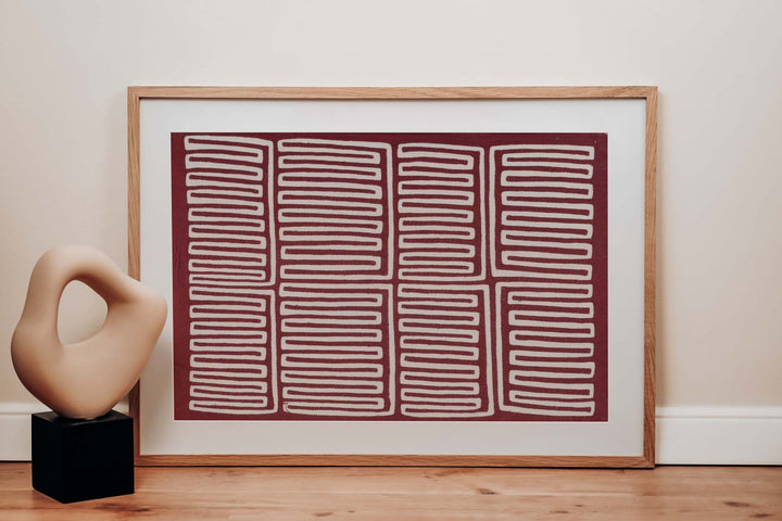 Burgundy And White Washboard Mola