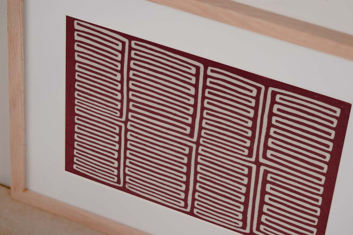 Burgundy And White Washboard Mola