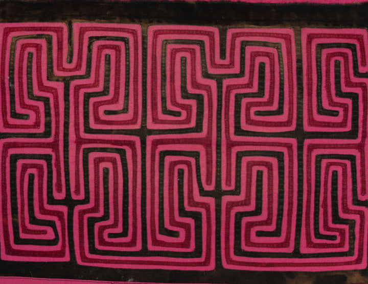 Pink And Black Classic Design Machine Stitch Mola