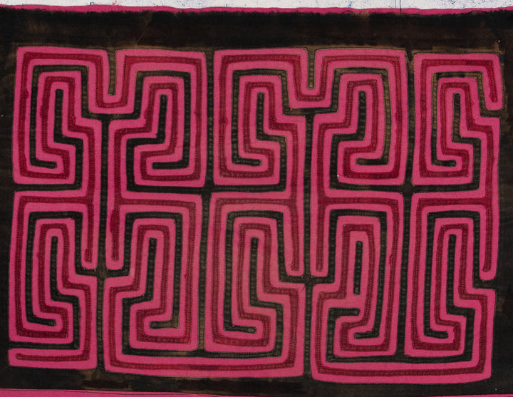 Pink And Black Classic Design Machine Stitch Mola