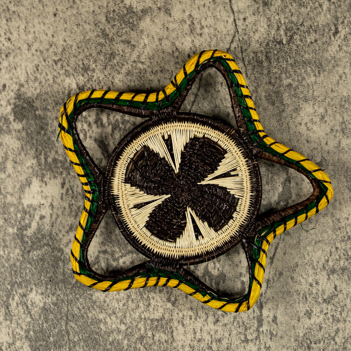 New Design Star Burst Hand Woven Plate Basket