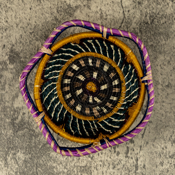 New Design Multicolor Hand Woven Bowl Basket