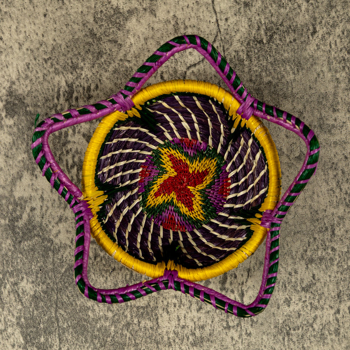 New Design Sun Burst Hand Woven Bowl Basket