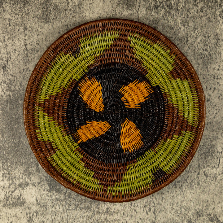 Multicolor Hand Woven Plate Basket