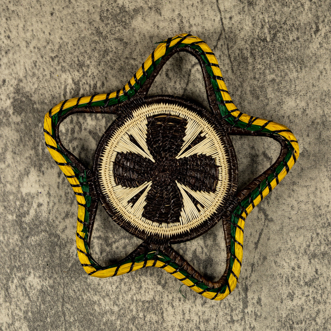 New Design Star Burst Hand Woven Plate Basket