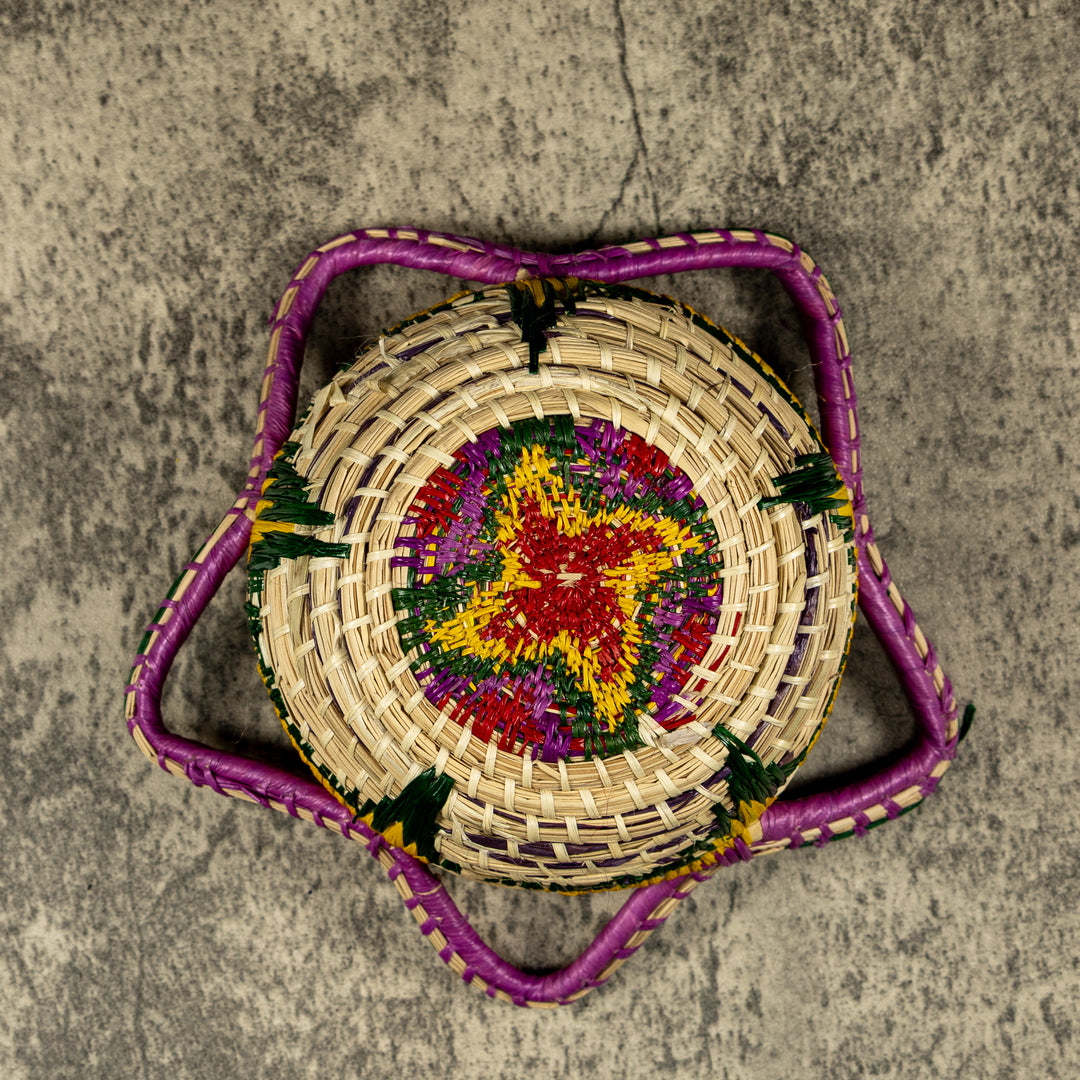 New Design Sun Burst Hand Woven Bowl Basket