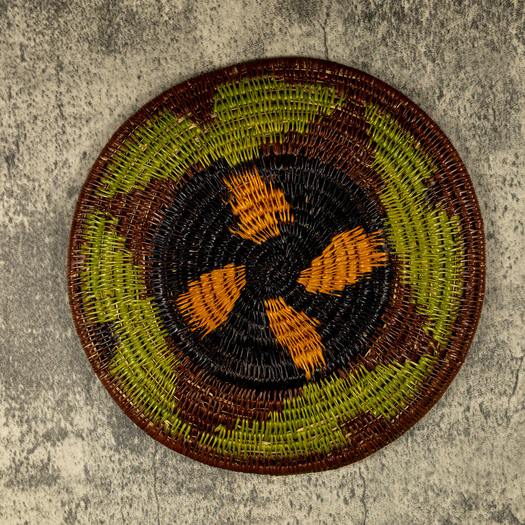 Multicolor Hand Woven Plate Basket