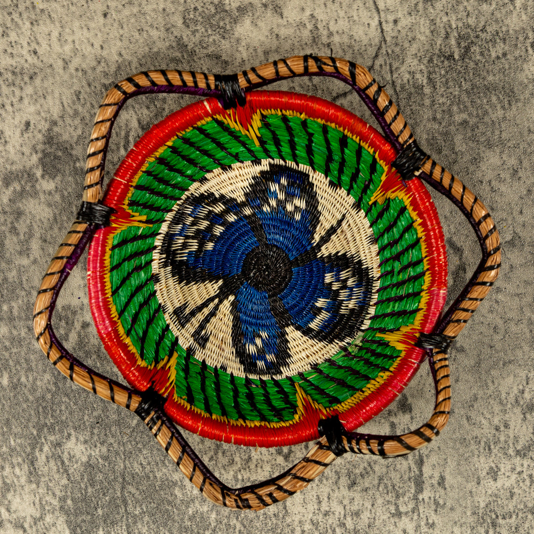 New Design Butterfly Hand Woven Plate Basket