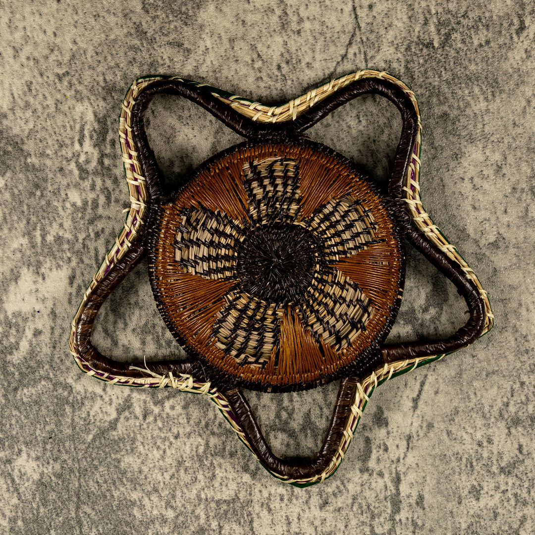 New Design Spiral Hand Woven Plate Basket