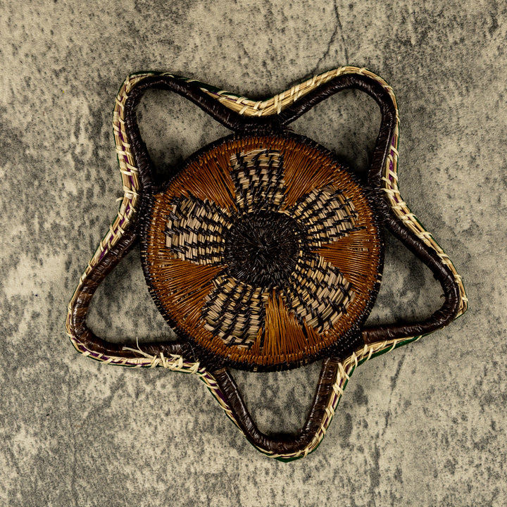 New Design Spiral Hand Woven Plate Basket