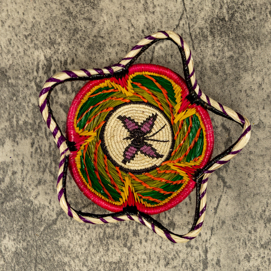 New Design Butterfly Hand Woven Plate Basket