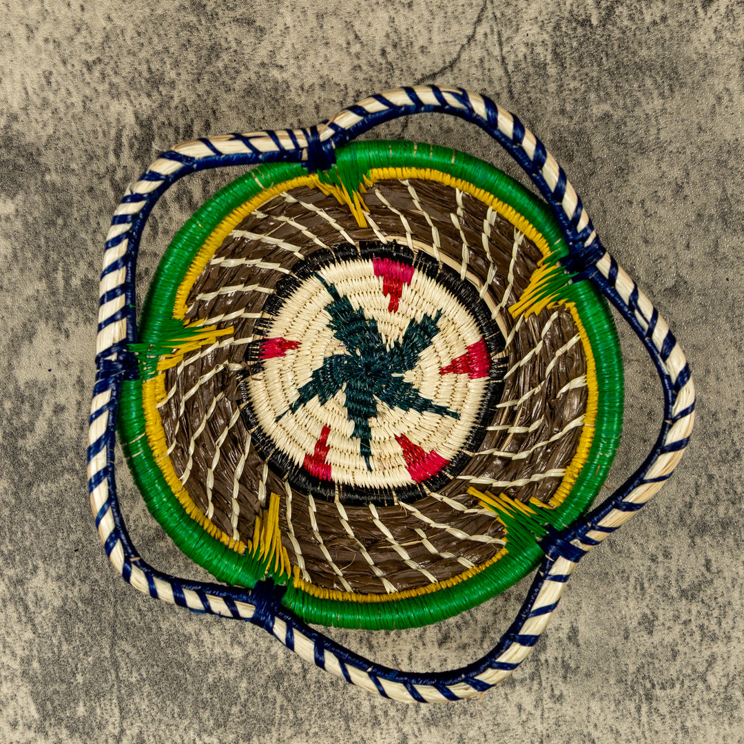 New Design Spiral Hand Woven Plate Basket