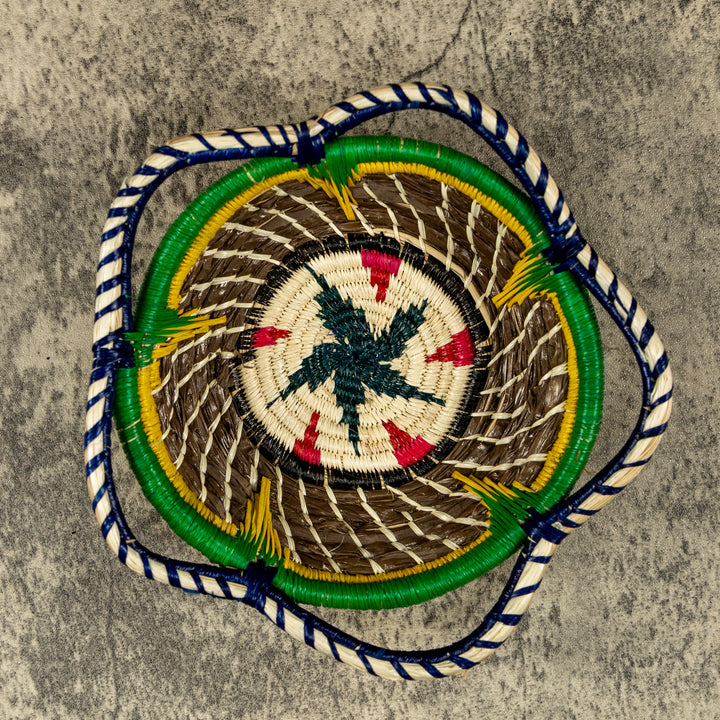 New Design Spiral Hand Woven Plate Basket