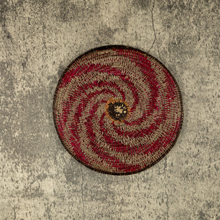 Spiral Wheelie Hand Woven Plate Basket