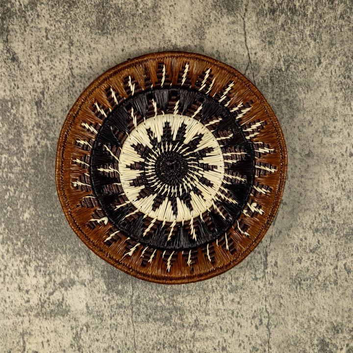 Swirling Universe Hand Woven Plate Basket