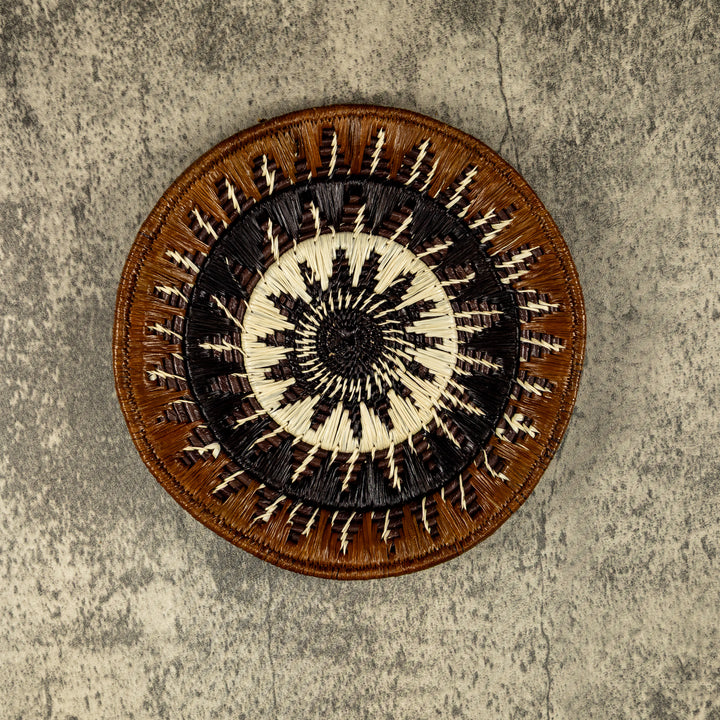 Swirling Universe Hand Woven Plate Basket