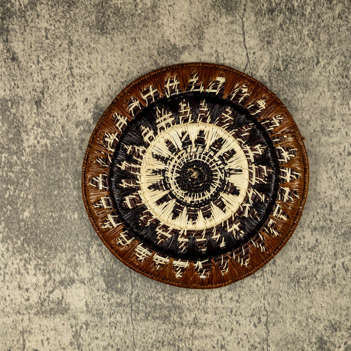Swirling Universe Hand Woven Plate Basket