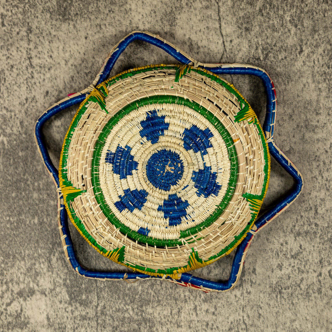 New Design Multicolor Hand Woven Bowl Basket