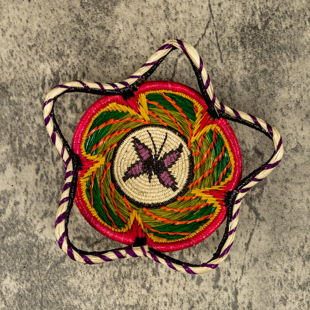 New Design Butterfly Hand Woven Plate Basket