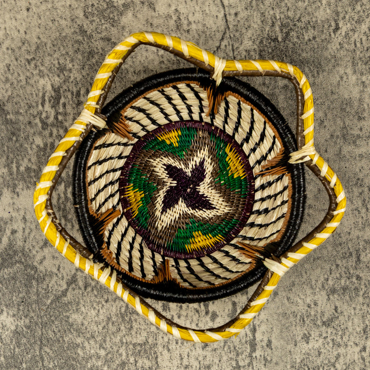 New Design Black Orchid Hand Woven Plate Basket