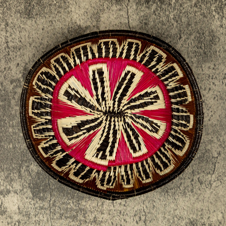 Sun Burst Hand Woven Plate Basket