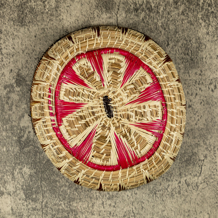 Sun Burst Hand Woven Plate Basket