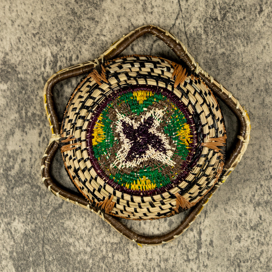 New Design Black Orchid Hand Woven Plate Basket