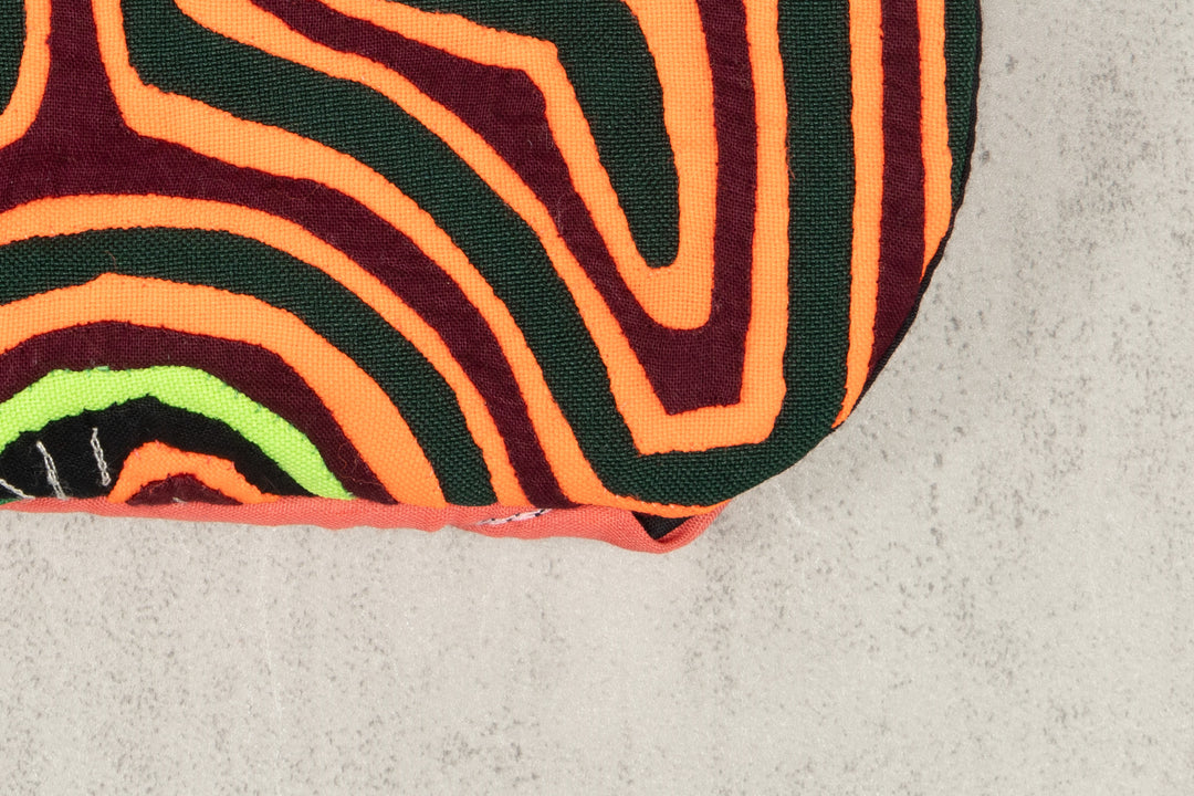 Mola Eyeglass Sleeve Orange & Green