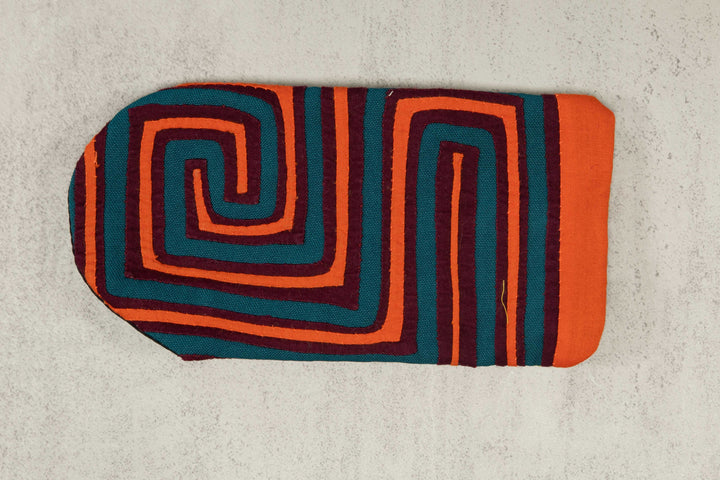 Mola Eyeglass Sleeve Orange & Teal