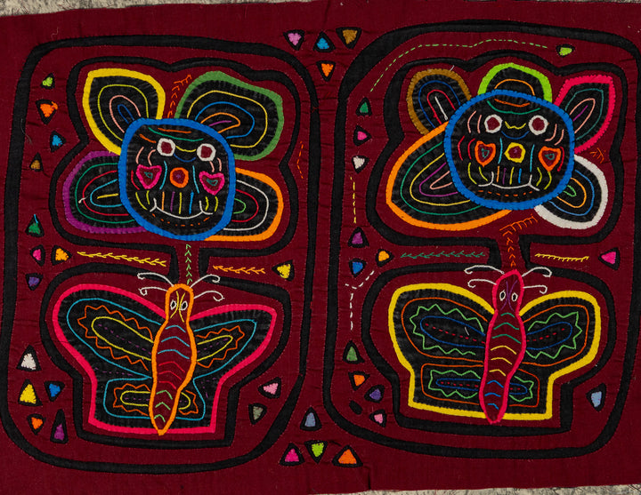 Smily Face Flower And Butterfly Mola