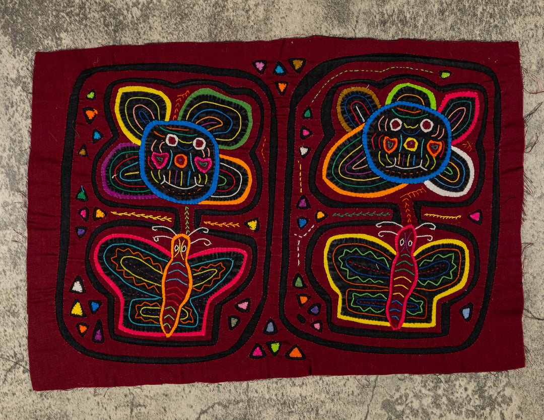 Smily Face Flower And Butterfly Mola