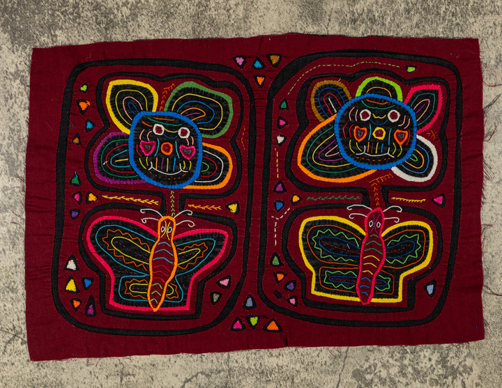 Smily Face Flower And Butterfly Mola