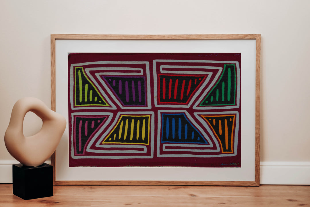 Burgundy And Gray Stain Glass Panes Mola