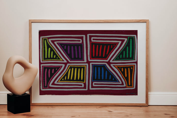 Burgundy And Gray Stain Glass Panes Mola