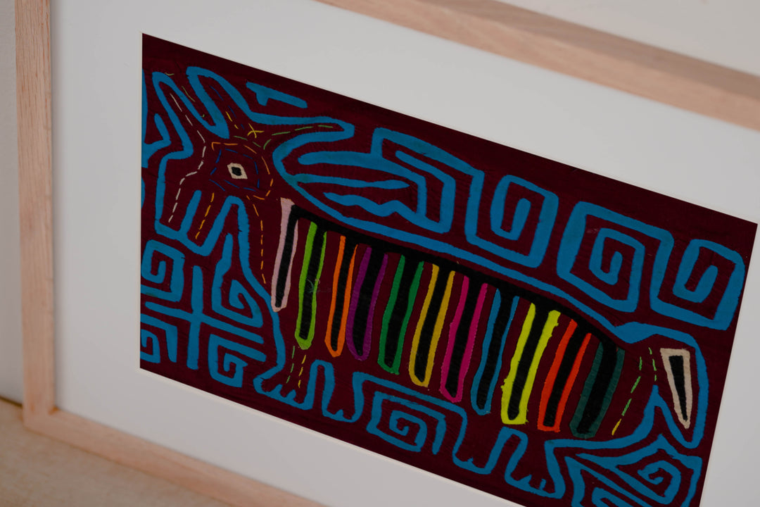 Burgundy And Turquoise Jungle Unicorn Mola