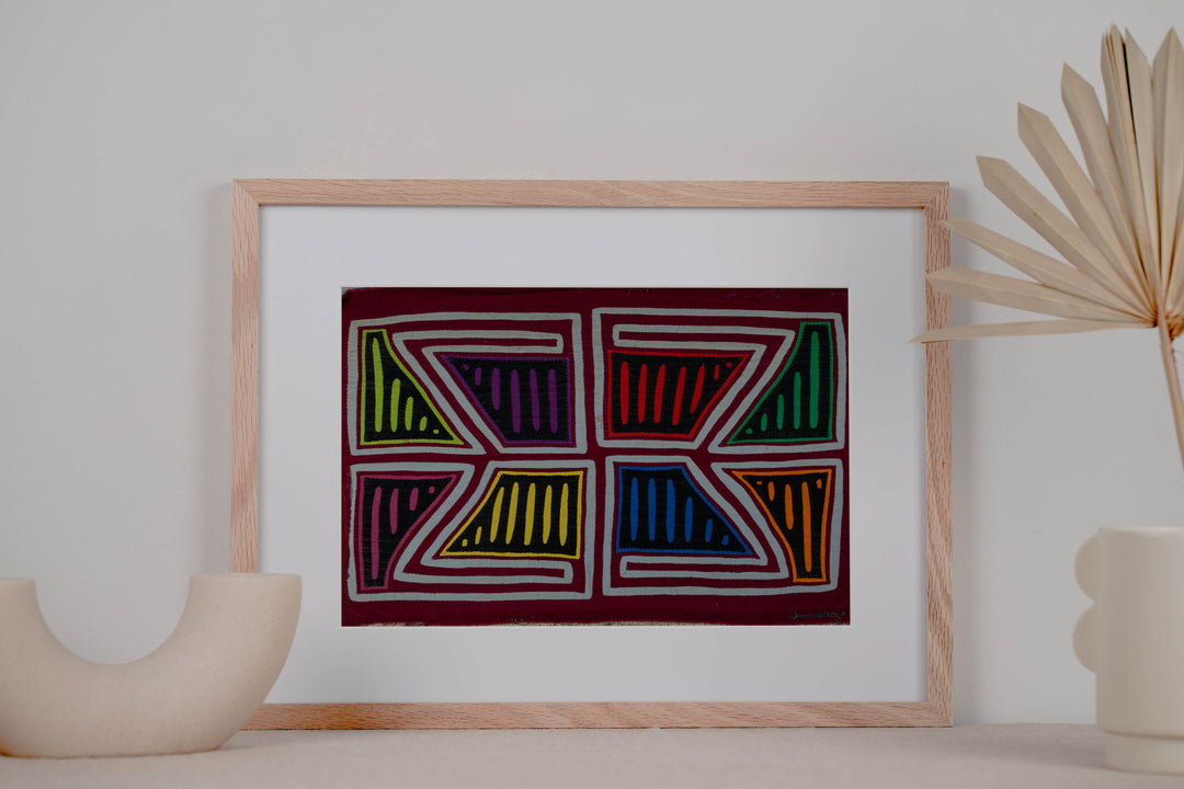 Burgundy And Gray Stain Glass Panes Mola