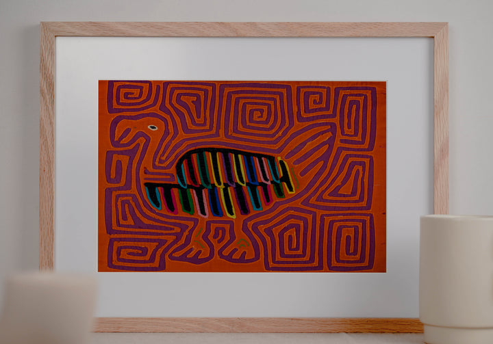 Proud Orange And Purple Turkey Bird Mola
