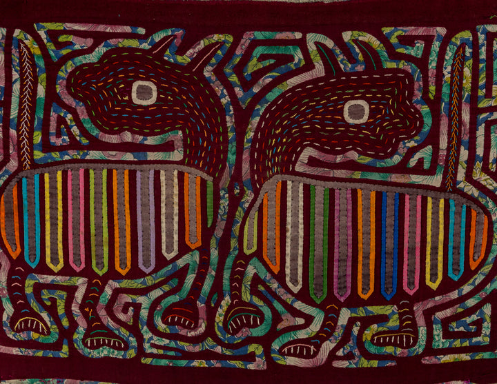 Vintage Fantasy Critters From The Rainforest Mola