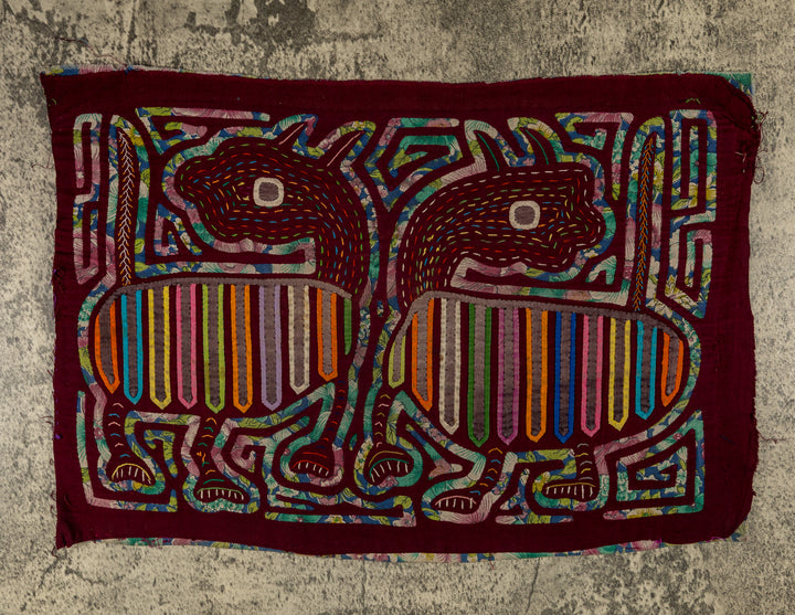 Vintage Fantasy Critters From The Rainforest Mola
