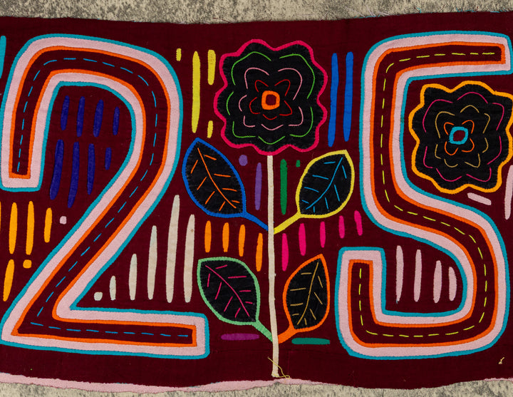 Number 25 Flower San Blas Mola