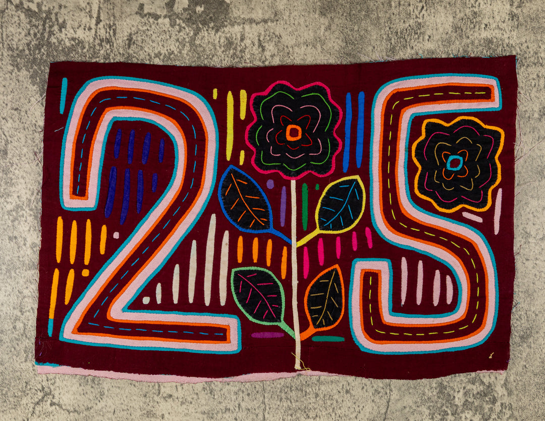 Number 25 Flower San Blas Mola