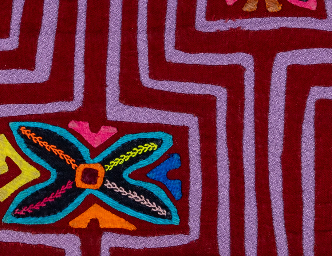 Burgundy And Purple Tropical Snowflakes Mola