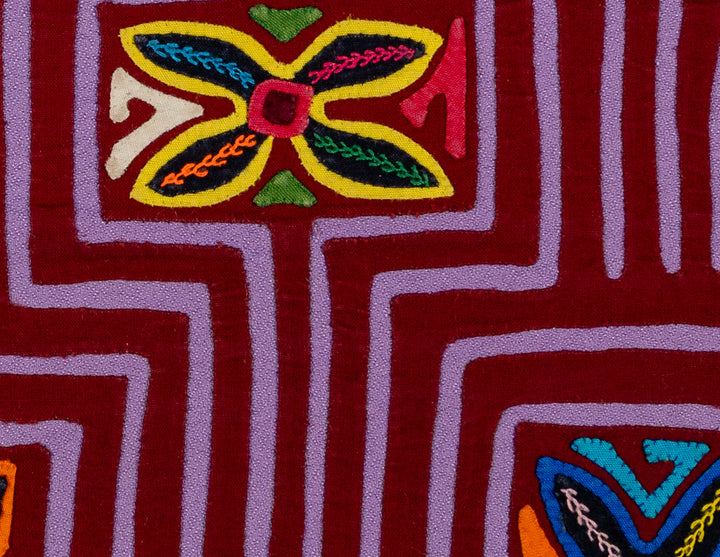 Burgundy And Purple Tropical Snowflakes Mola